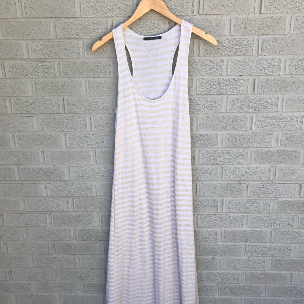 Velvet Striped Racerback Maxi Dress